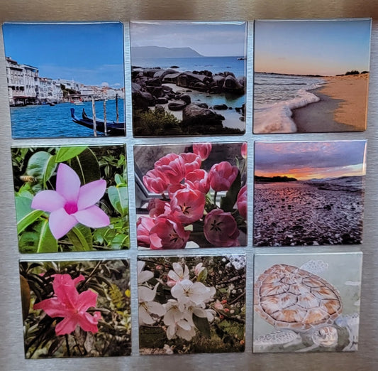 Custom Photo Magnets - Set of 9